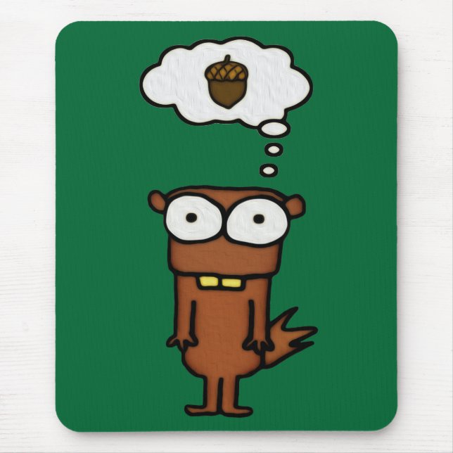 Cartoon Squirrel Mouse Pad (Front)