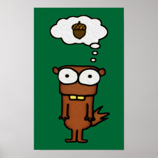 Cartoon Squirrel Poster