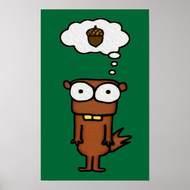 Cartoon Squirrel Poster (Front)