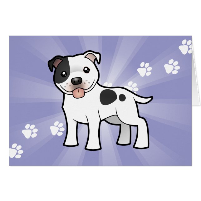 Cartoon Staffordshire Bull Terrier (Front Horizontal)