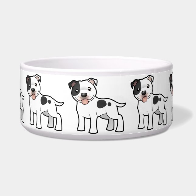Cartoon Staffordshire Bull Terrier (Front)