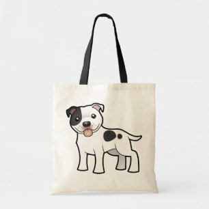 Cartoon Staffordshire Bull Terrier Tote Bag