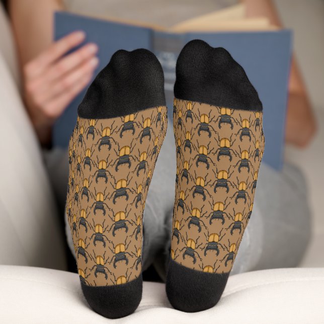 Cartoon Stag Beetle Pattern Socks (Bottom)