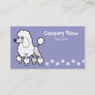 Cartoon Standard/Miniature/Toy Poodle (show cut) Business Card