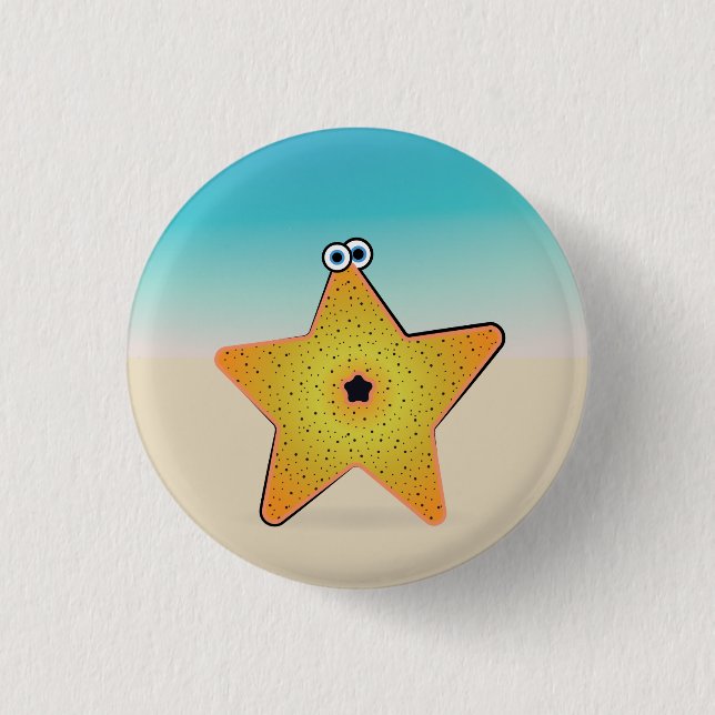 Cartoon Starfish 3 Cm Round Badge (Front)