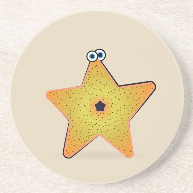 Cartoon Starfish Coaster (Front)