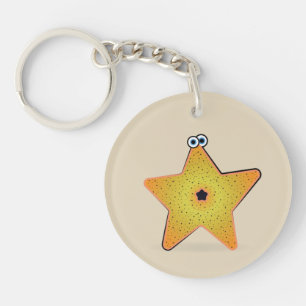Cartoon Starfish Key Ring