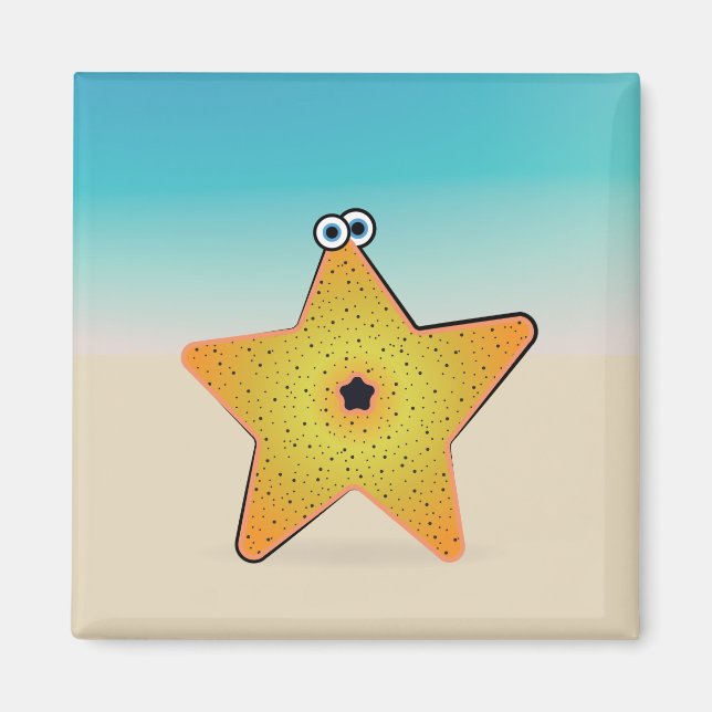 Cartoon Starfish Magnet (Front)