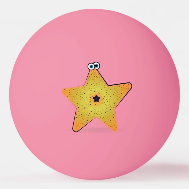 Cartoon Starfish Ping Pong Ball (Front)