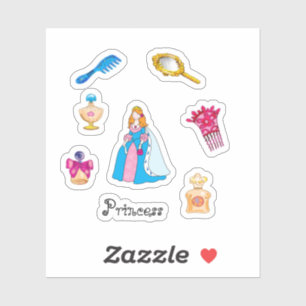 Cartoon stickers princess and accessoires