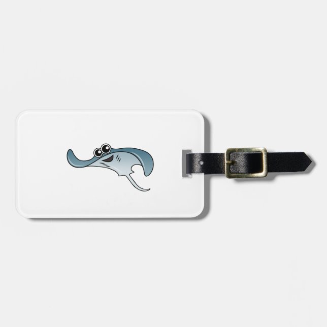 Cartoon Stingray Luggage Tag (Front Horizontal)