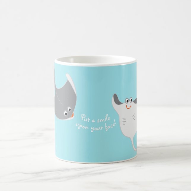 Cartoon Stingrays Coffee Mug (Center)