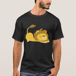 Cartoon Stretching Lion T-shirt