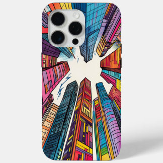 Cartoon Style Buildings iPhone Case
