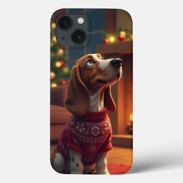 Cartoon-style christmas dog Case-Mate iPhone case (Back)