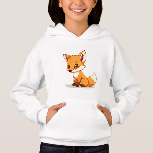 Cartoon-Style Happy Fox T-Shirt (Front)