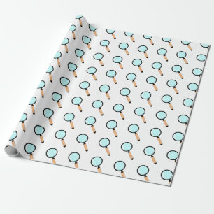 Cartoon Style Magnifying Glass Wrapping Paper