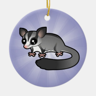 Cartoon Sugar Glider (add your own message) Ceramic Ornament