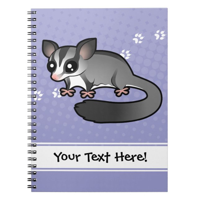 Cartoon Sugar Glider Notebook (Front)