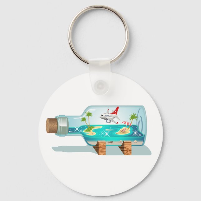 Cartoon Summer Cristal Ball Key Ring (Front)