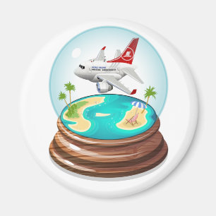 Cartoon Summer Cristal Ball Magnet