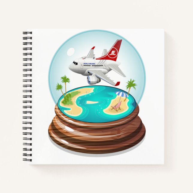 Cartoon Summer Cristal Ball Notebook (Front)