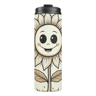 Cartoon Sunflower Thermal Tumbler