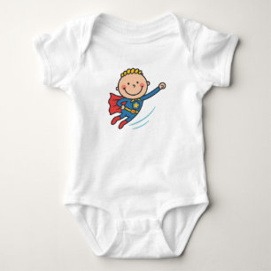 Cartoon Superhero Boy Flying Kids T-Shirt Baby Bodysuit