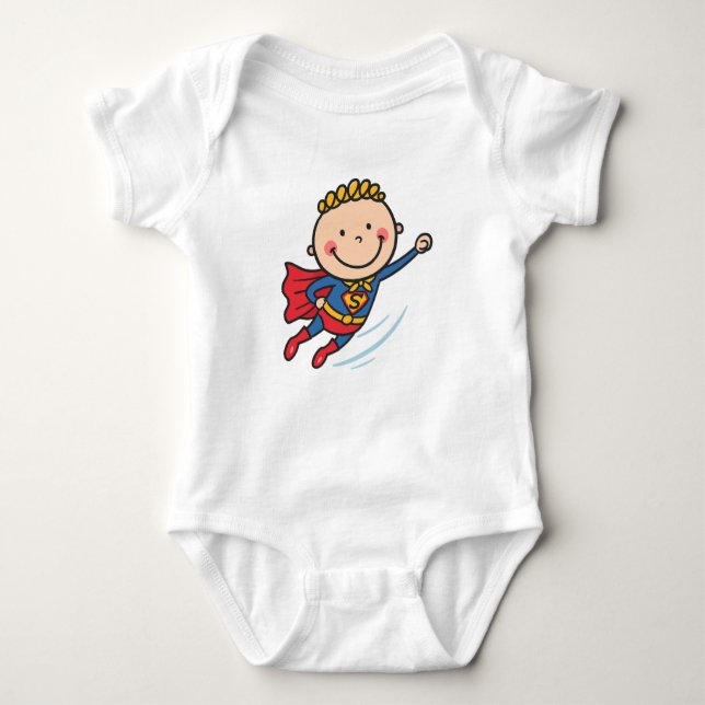 Cartoon Superhero Boy Kids Shirt (Front)