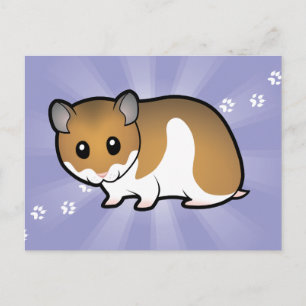 Cartoon Syrian Hamster Postcard