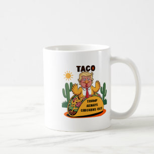 Cartoon Taco -trump Always Chickens Out Coffee Mug