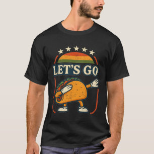Cartoon Tariff Taco Dab Artwork Retro Sunset Style T-Shirt