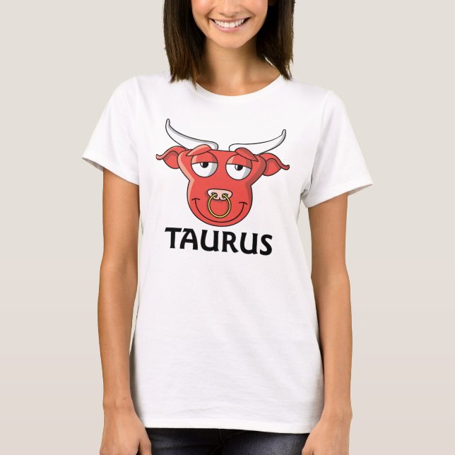 Cartoon Taurus Red Bull T-Shirt (Front)