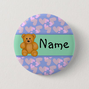 Cartoon Teddy Design 6 Cm Round Badge