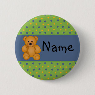 Cartoon Teddy Design 6 Cm Round Badge