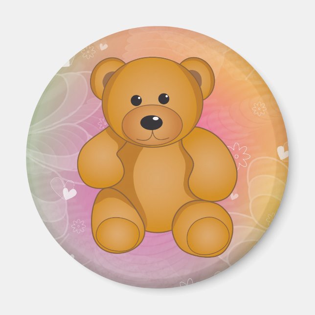 Cartoon Teddy Design Magnet (Front)