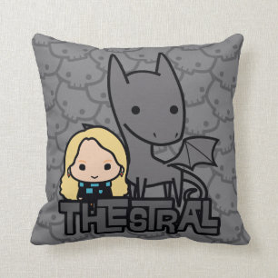 Cartoon Thestral and Luna Character Art Cushion