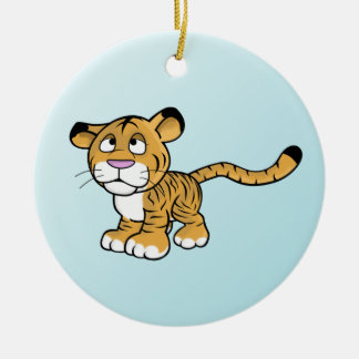 cartoon tiger ceramic ornament