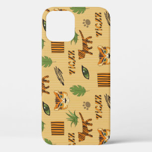 Cartoon Tiger: Cheerful Children's Pattern. iPhone 12 Case