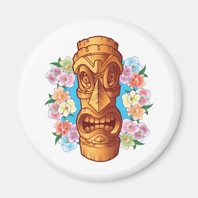 Cartoon Tiki Statue Magnet (Front)