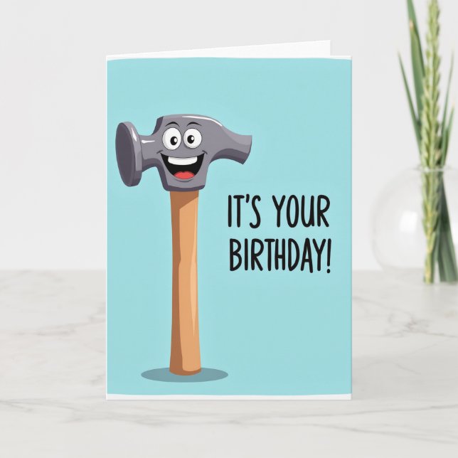 Cartoon Tool Birthday Card (Front)