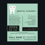 Cartoon Tooth Logo, Dentistry, Dentist Advertising Flyer<br><div class="desc">Cartoon Tooth Logo,  Dentistry,  Dentist Advertising Flyer by The Business Card Store.</div>