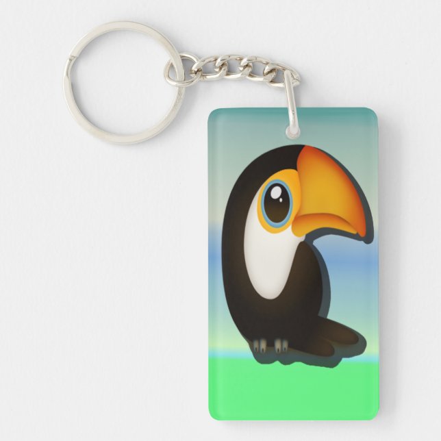 Cartoon Toucan Key Ring (Front)