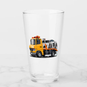 Cartoon tow truck glass
