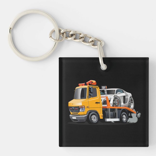 Cartoon tow truck key ring (Front)