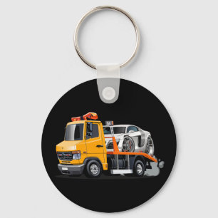 Cartoon tow truck key ring