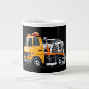 Cartoon tow truck large coffee mug