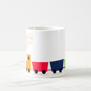 Cartoon Toy Train Steam Engine Coffee Mug