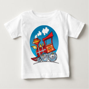 Cartoon Train Engine Baby T-Shirt