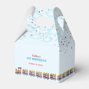Cartoon Train Truck Birthday Favor Boxes